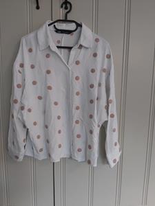 38 ZARA blouse dots -HN