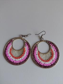 OORBELLEN rood/roze -SU