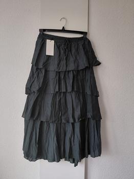 38 ZARA strokenrok groen -NM